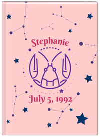 Thumbnail for Personalized Zodiac Sign Journal - Constellation - Cancer - Front View