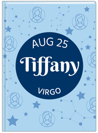 Thumbnail for Personalized Zodiac Sign Journal - Constellation Circle - Virgo - Front View