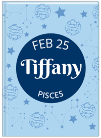 Thumbnail for Personalized Zodiac Sign Journal - Constellation Circle - Pisces - Front View