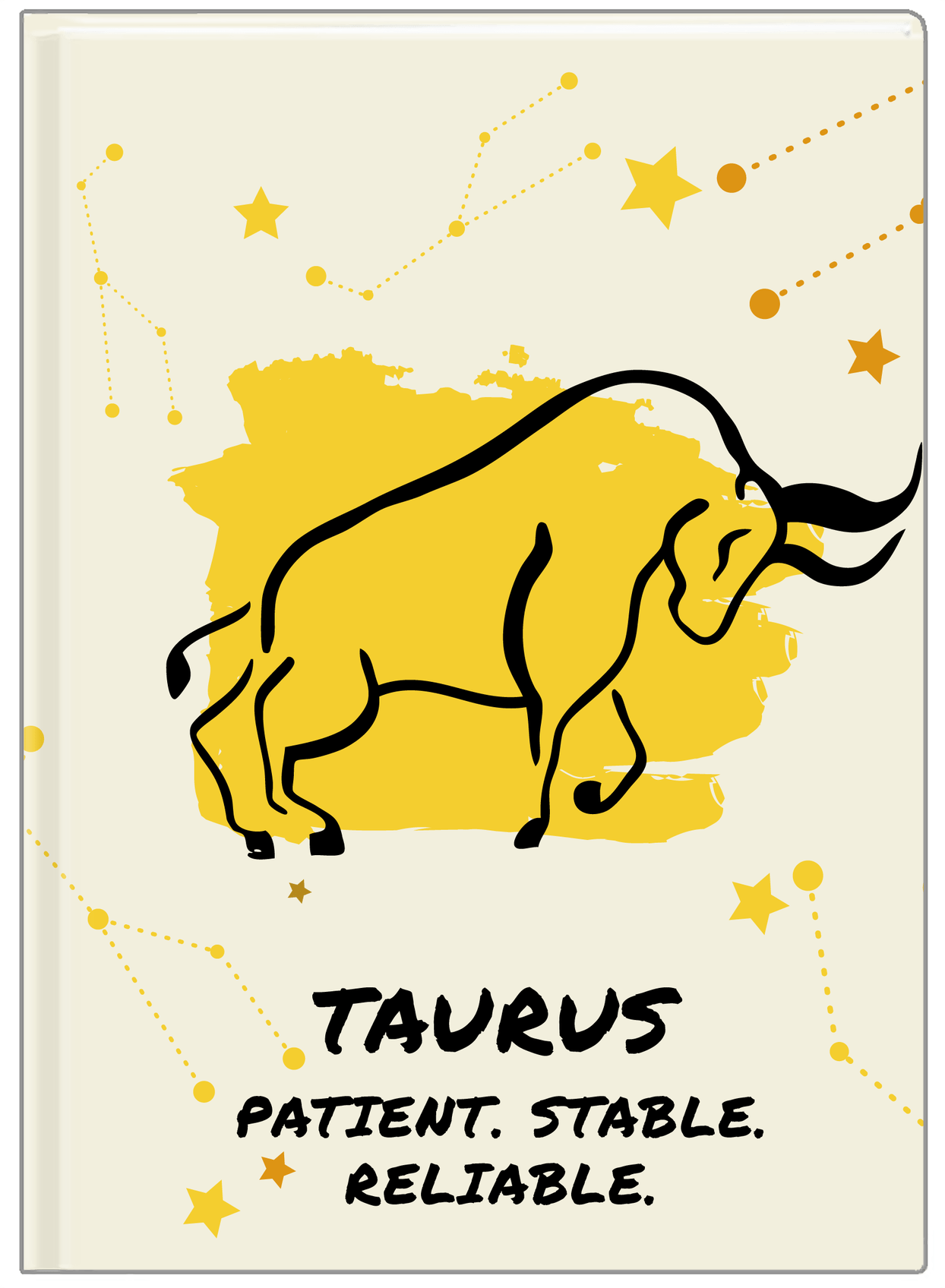 Zodiac Sign Journal - Characteristics of a Taurus - Front View