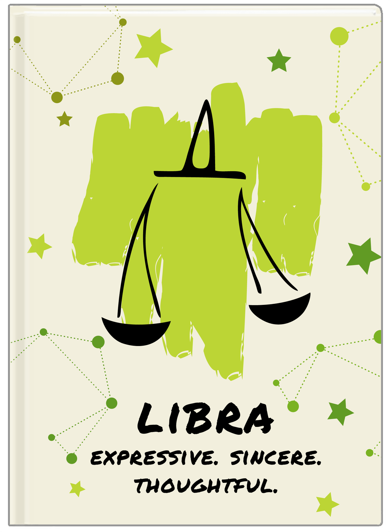 Zodiac Sign Journal - Characteristics of a Libra - Front View