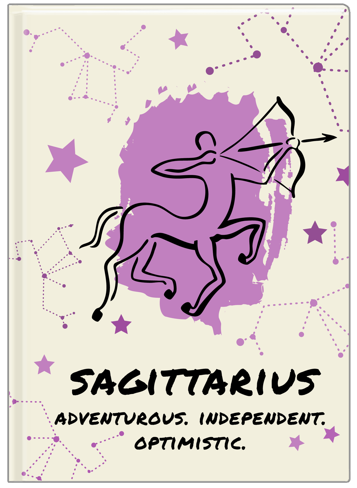 Zodiac Sign Journal - Characteristics of a Sagittarius - Front View