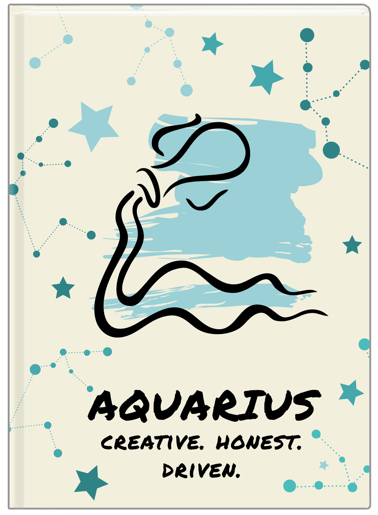 Zodiac Sign Journal - Characteristics of an Aquarius - Front View