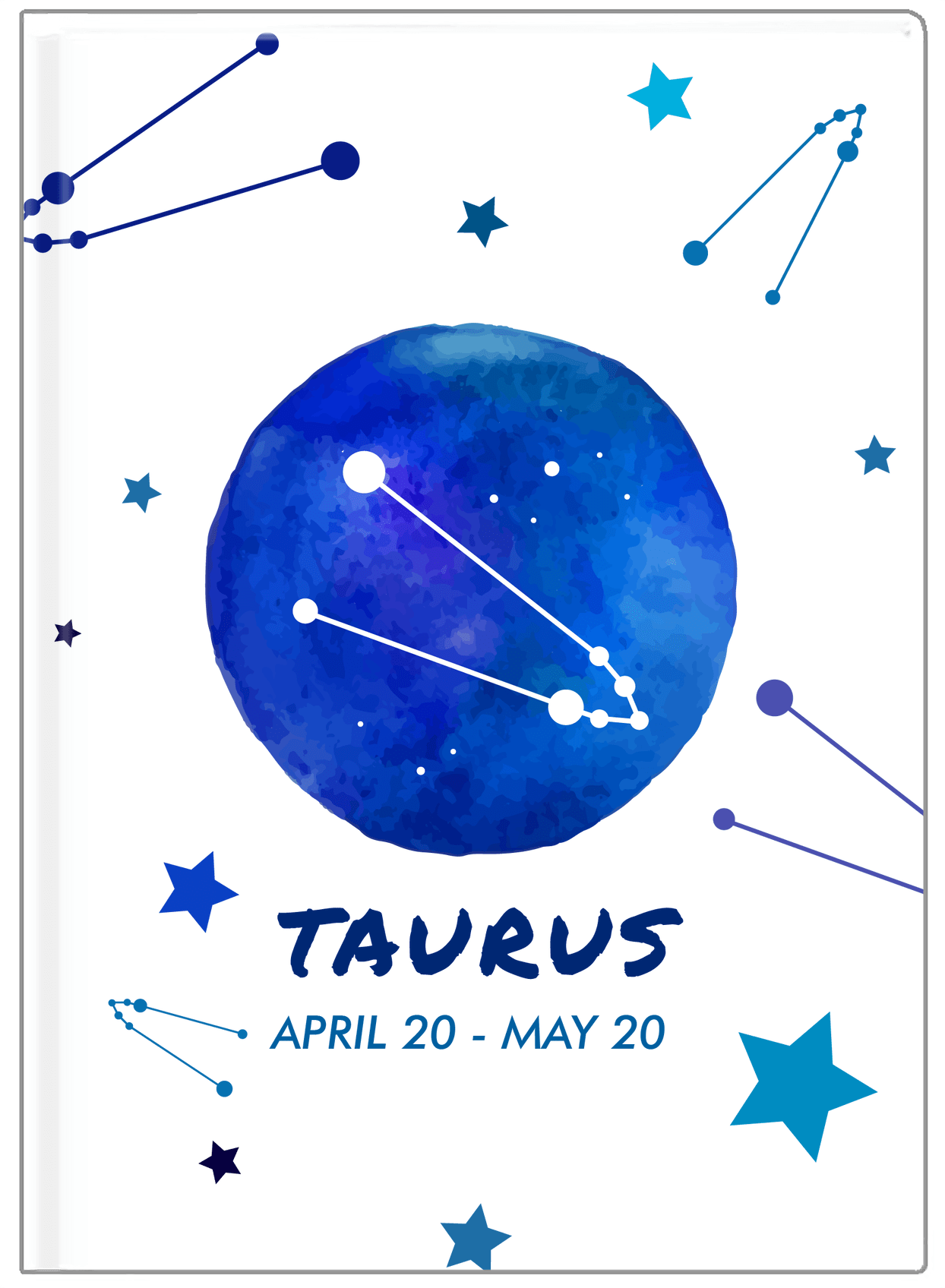 Zodiac Sign Journal - Date Range - Taurus - Front View