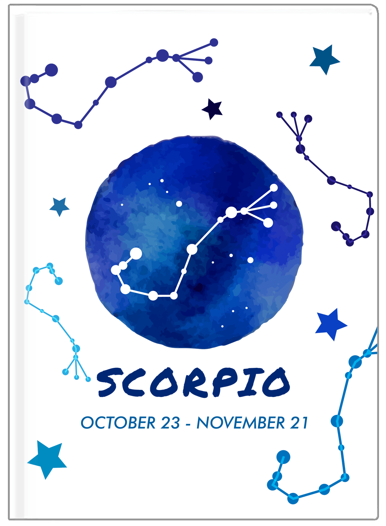 Zodiac Sign Journal - Date Range - Scorpio - Front View