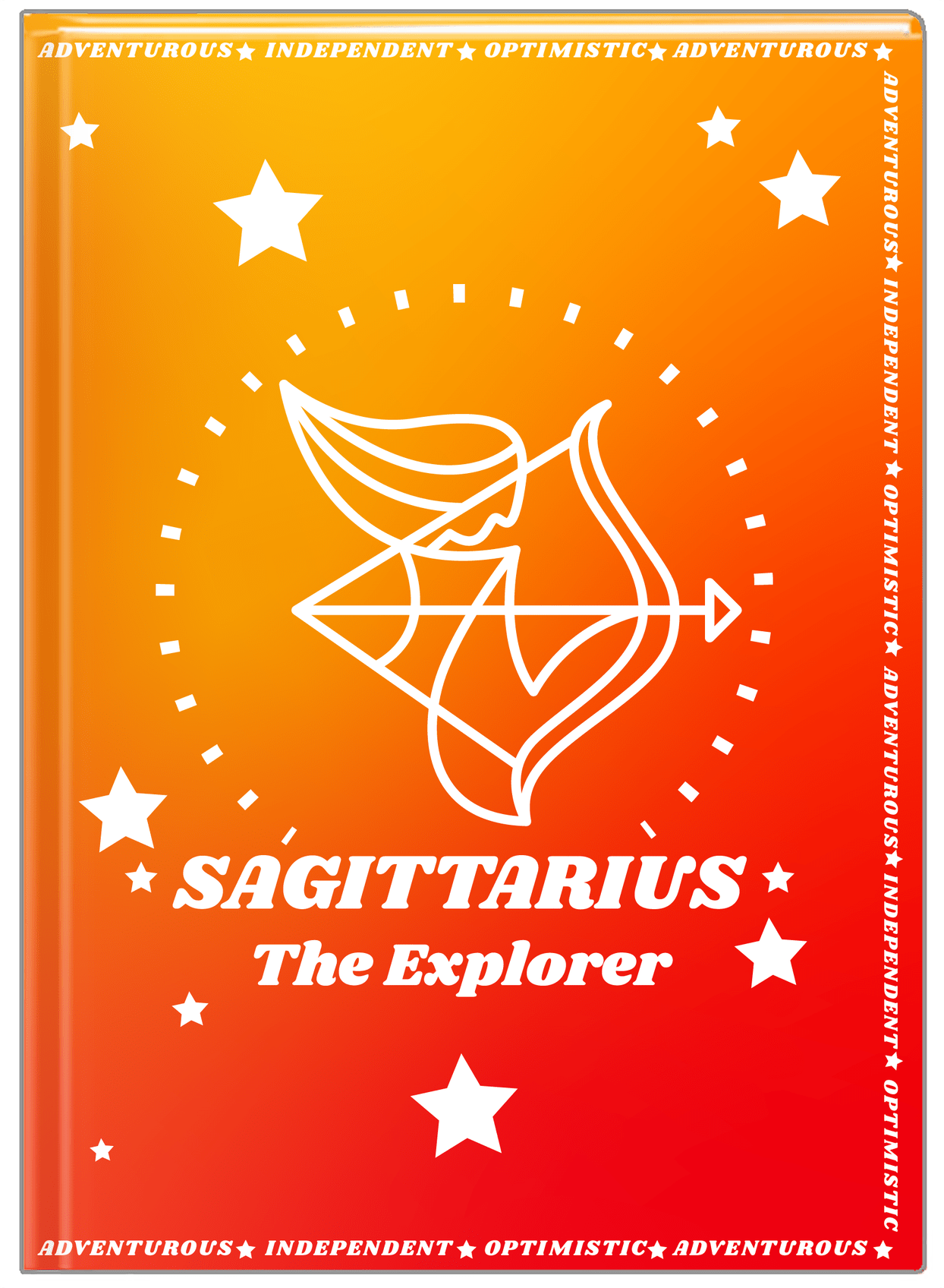 Zodiac Sign Journal - Traits of a Sagittarius - Front View