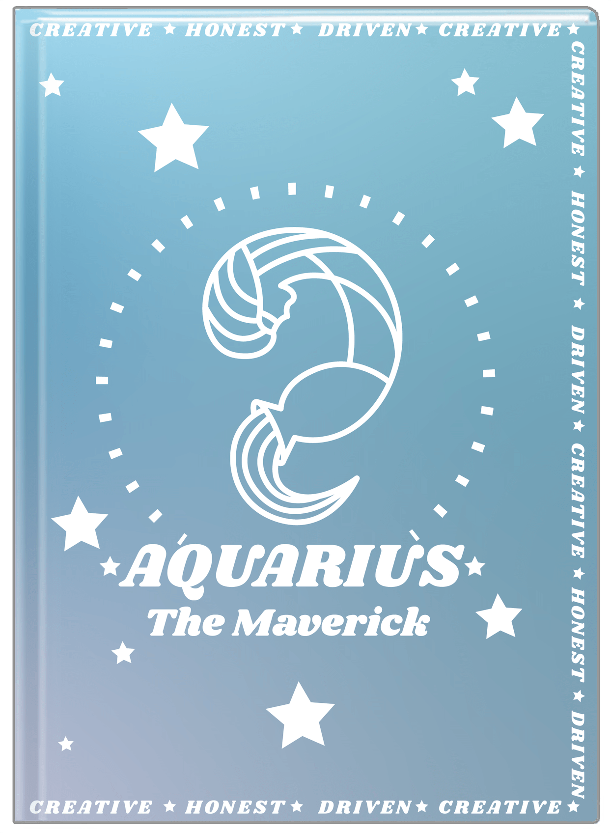 Zodiac Sign Journal - Traits of an Aquarius - Front View