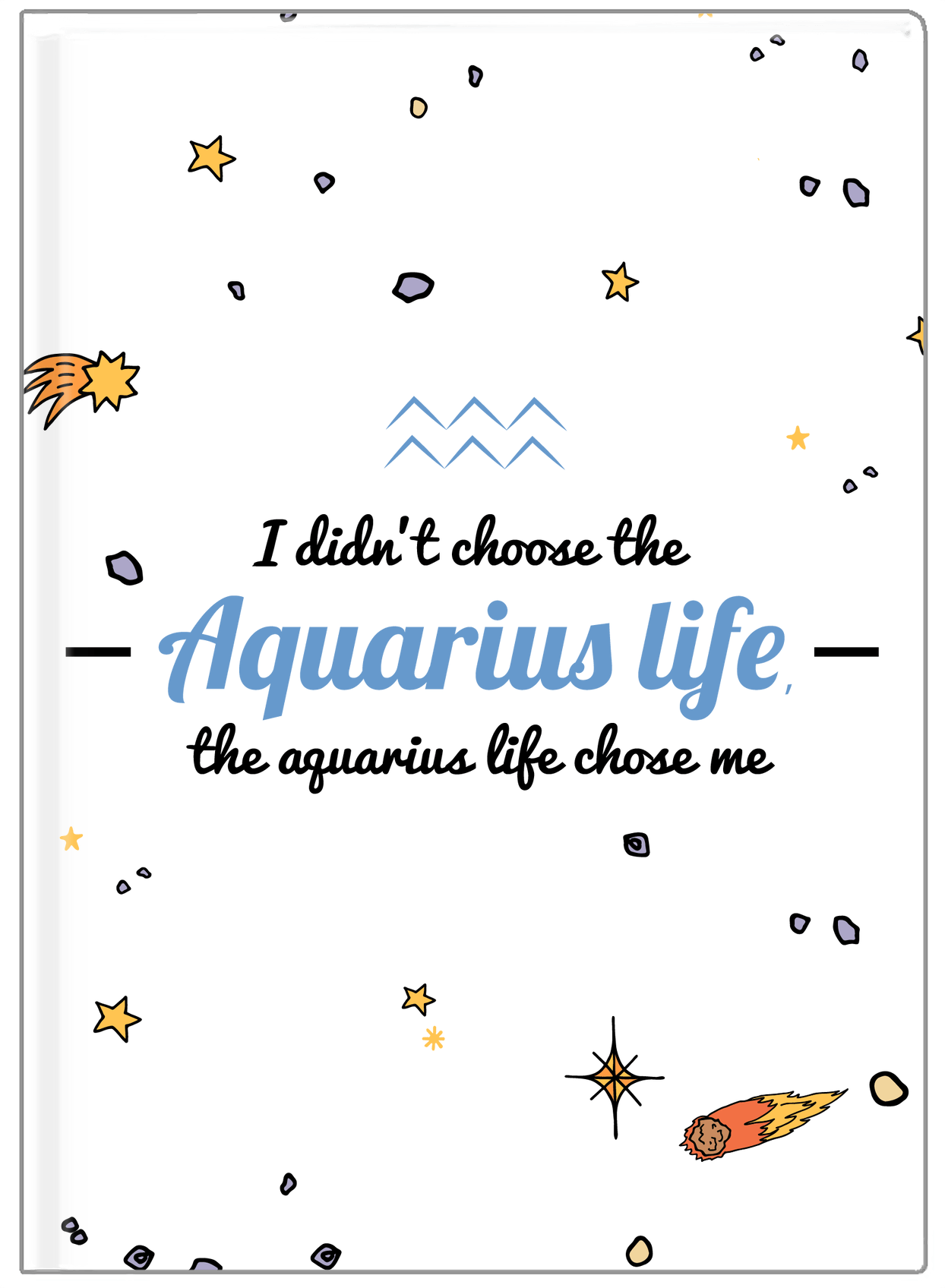 Zodiac Sign Journal - Aquarius Life - Front View