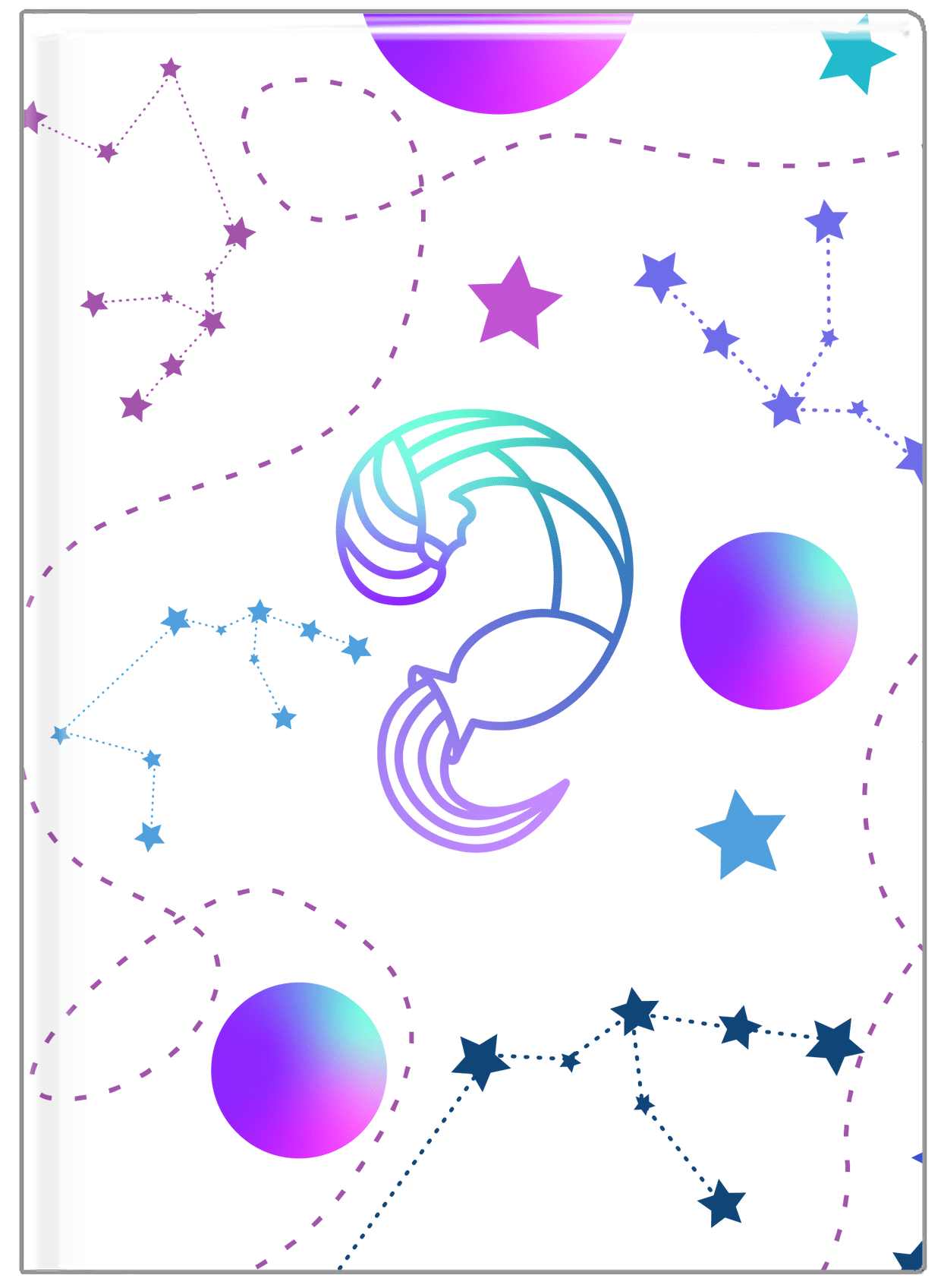 Zodiac Sign Journal - Constellations - Aquarius - Front View
