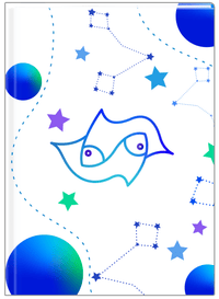 Thumbnail for Zodiac Sign Journal - Constellations - Pisces - Front View
