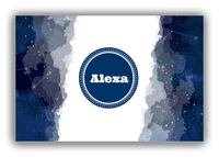 Thumbnail for Personalized Zodiac Sign Canvas Wrap & Photo Print - Night Sky - Circle Nameplate - Front View
