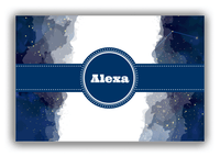 Thumbnail for Personalized Zodiac Sign Canvas Wrap & Photo Print - Night Sky - Circle Ribbon Nameplate - Front View