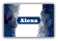 Thumbnail for Personalized Zodiac Sign Canvas Wrap & Photo Print - Night Sky - Decorative Rectangle Nameplate - Front View