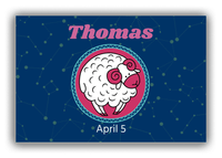 Thumbnail for Personalized Zodiac Sign Canvas Wrap & Photo Print - Constellation Circle - Aries - Front View