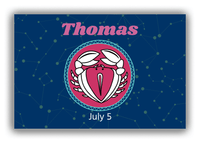 Thumbnail for Personalized Zodiac Sign Canvas Wrap & Photo Print - Constellation Circle - Cancer - Front View