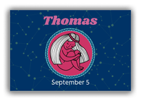 Thumbnail for Personalized Zodiac Sign Canvas Wrap & Photo Print - Constellation Circle - Virgo - Front View