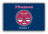 Thumbnail for Personalized Zodiac Sign Canvas Wrap & Photo Print - Constellation Circle - Libra - Front View