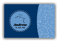 Thumbnail for Personalized Zodiac Sign Canvas Wrap & Photo Print - Constellation Circle - Aries - Front View