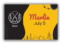 Thumbnail for Personalized Zodiac Sign Canvas Wrap & Photo Print - Line Art - Cancer - Front View