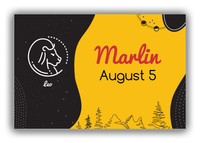 Thumbnail for Personalized Zodiac Sign Canvas Wrap & Photo Print - Line Art - Leo - Front View