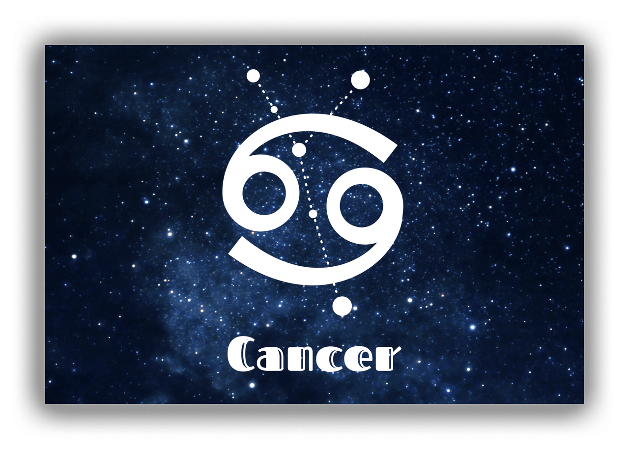 Personalized Zodiac Sign Canvas Wrap & Photo Print - Night Sky - Cancer - Front View
