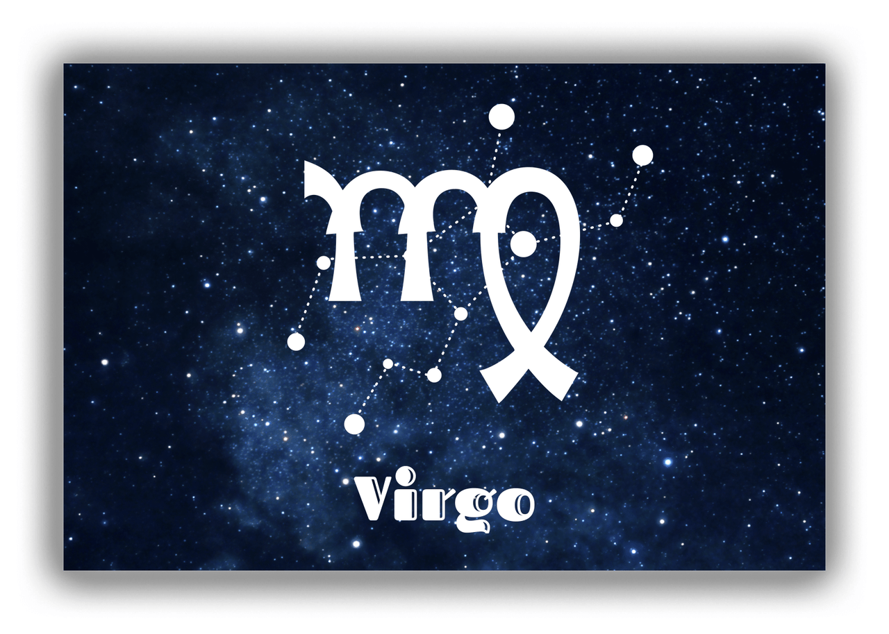 Personalized Zodiac Sign Canvas Wrap & Photo Print - Night Sky - Virgo - Front View
