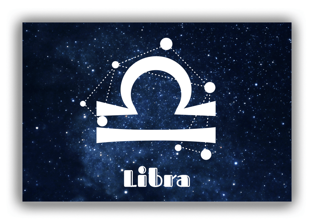 Personalized Zodiac Sign Canvas Wrap & Photo Print - Night Sky - Libra - Front View
