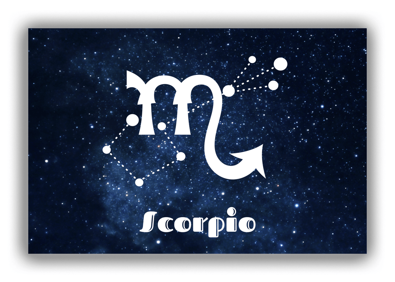 Personalized Zodiac Sign Canvas Wrap & Photo Print - Night Sky - Scorpio - Front View