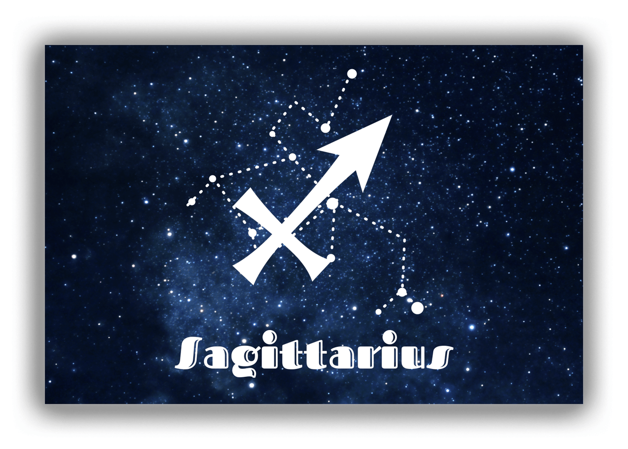 Personalized Zodiac Sign Canvas Wrap & Photo Print - Night Sky - Sagittarius - Front View