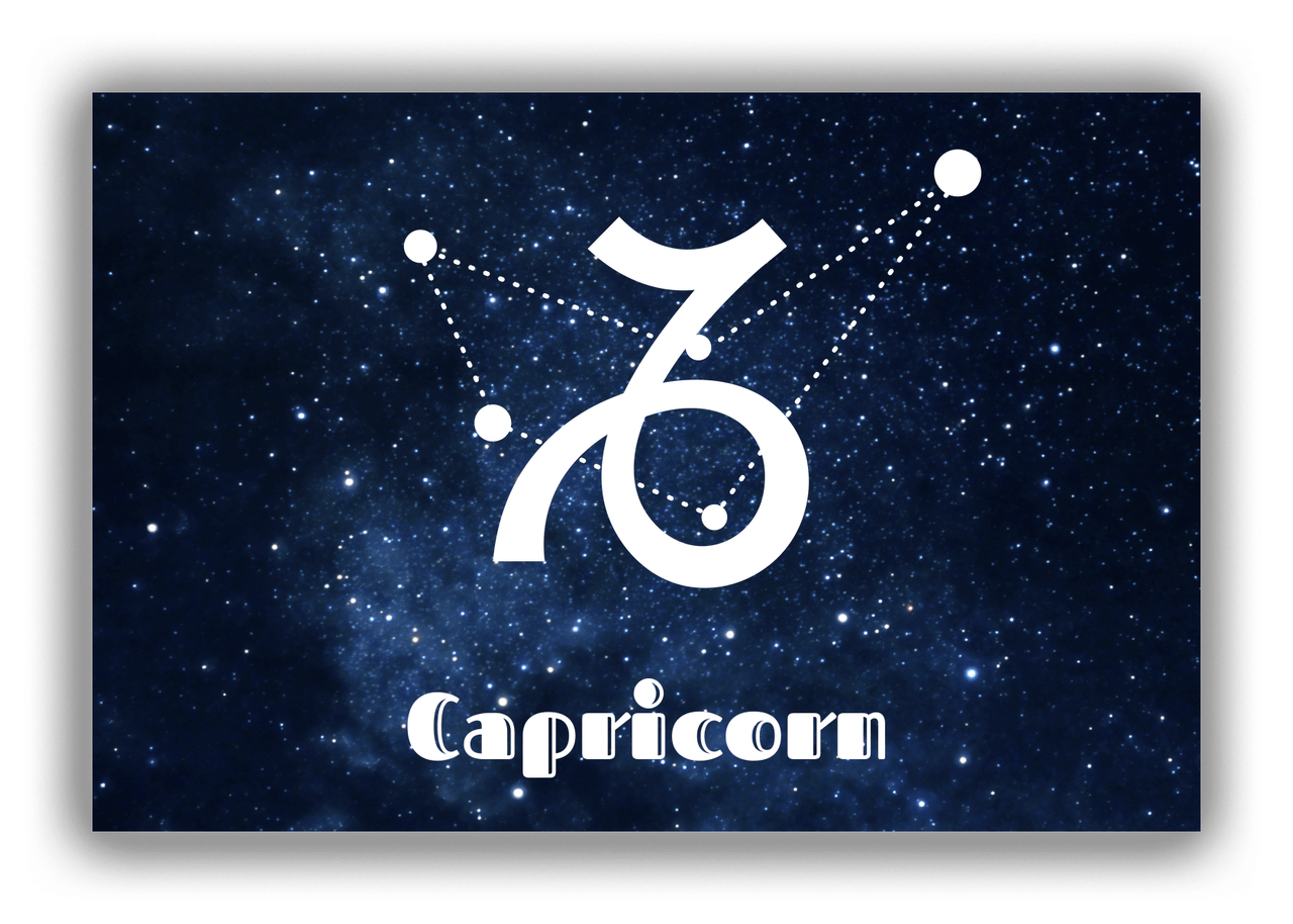 Personalized Zodiac Sign Canvas Wrap & Photo Print - Night Sky - Capricorn - Front View