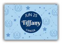 Thumbnail for Personalized Zodiac Sign Canvas Wrap & Photo Print - Constellation Circle - Cancer - Front View