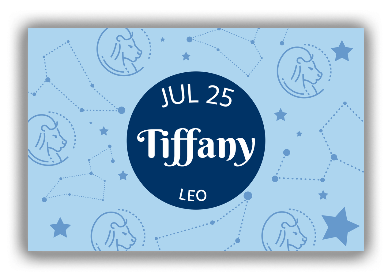 Personalized Zodiac Sign Canvas Wrap & Photo Print - Constellation Circle - Leo - Front View