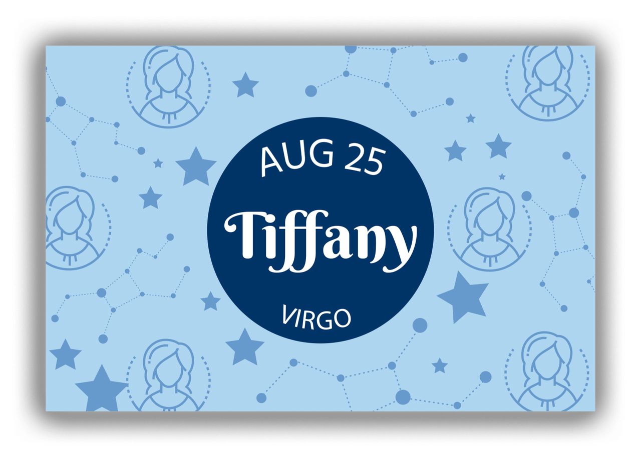 Personalized Zodiac Sign Canvas Wrap & Photo Print - Constellation Circle - Virgo - Front View