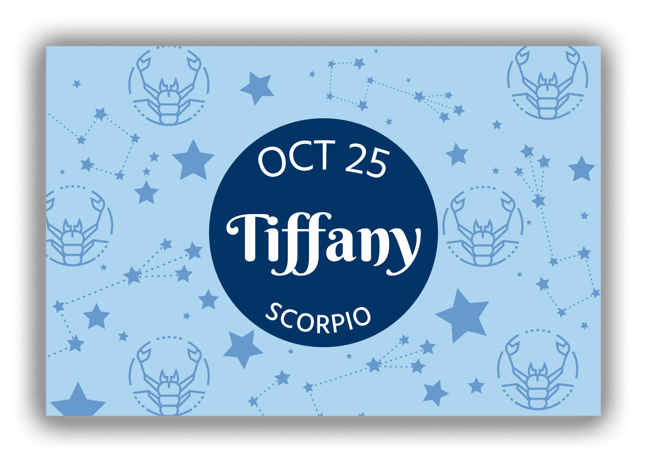 Personalized Zodiac Sign Canvas Wrap & Photo Print - Constellation Circle - Scorpio - Front View