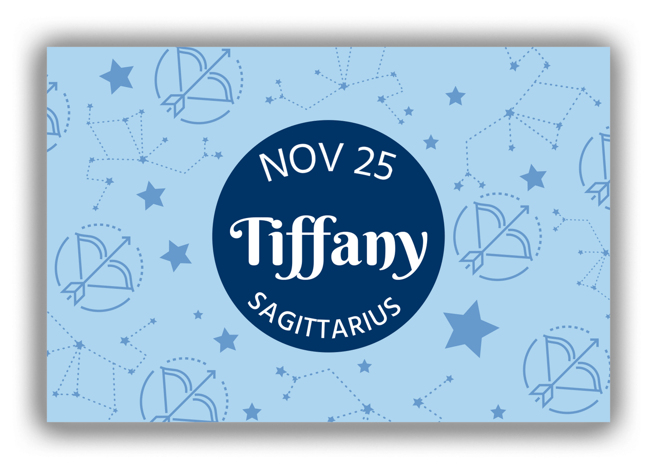 Personalized Zodiac Sign Canvas Wrap & Photo Print - Constellation Circle - Sagittarius - Front View