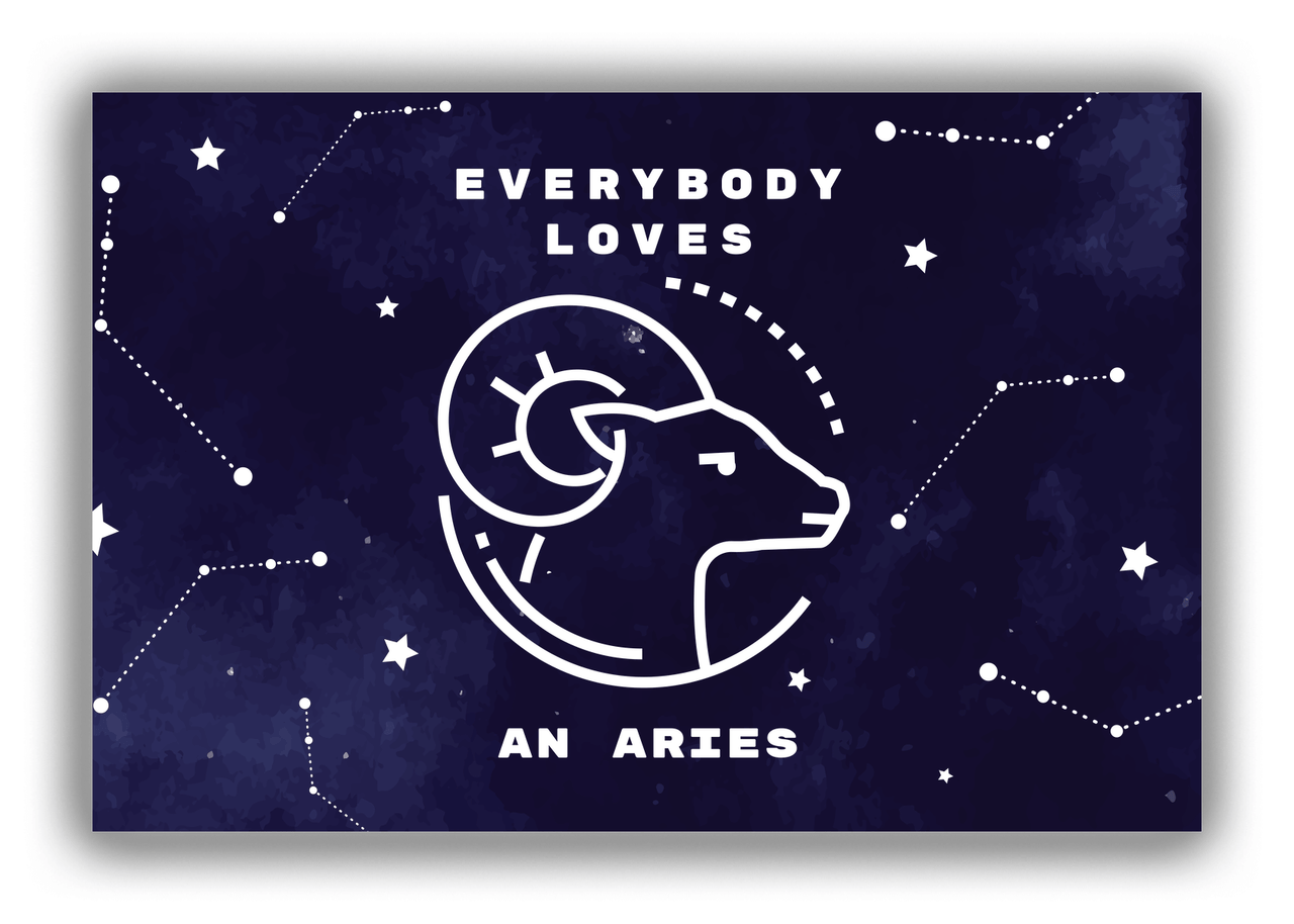 Zodiac Sign Canvas Wrap & Photo Print - Everybody Loves an Aries - Front View