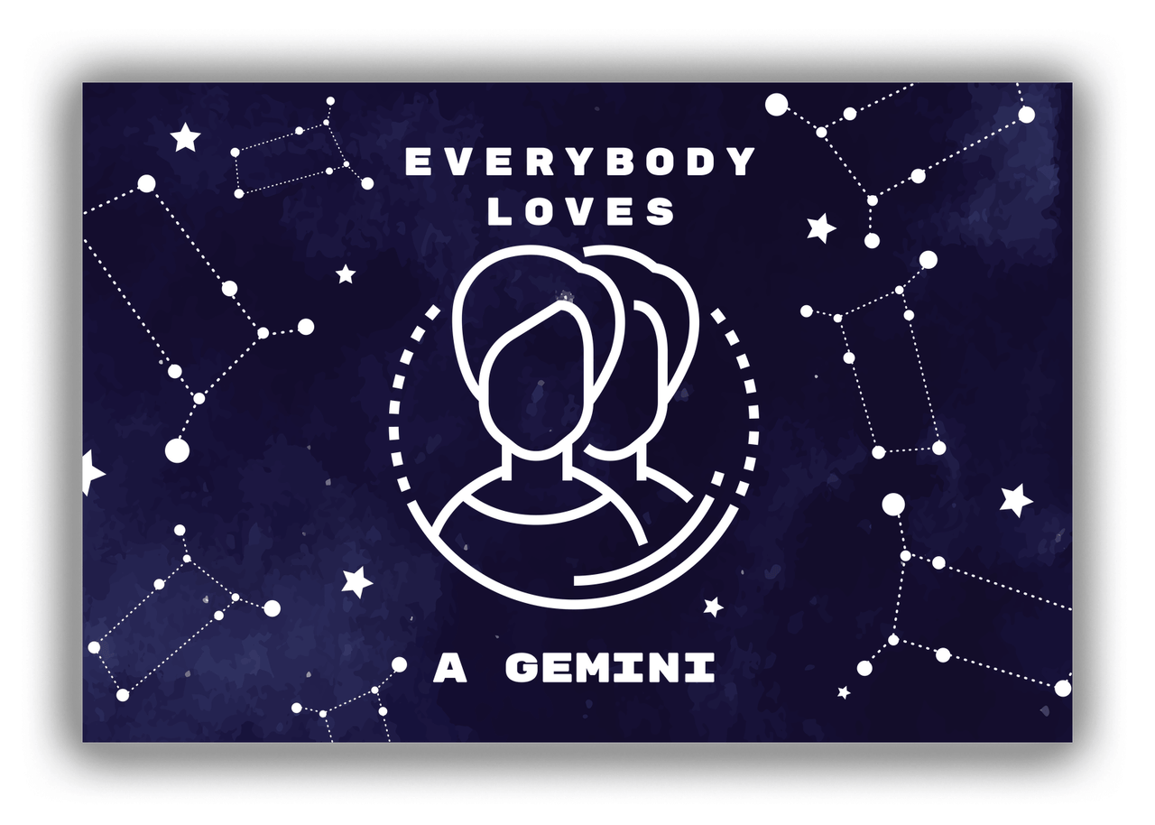 Zodiac Sign Canvas Wrap & Photo Print - Everybody Loves a Gemini - Front View