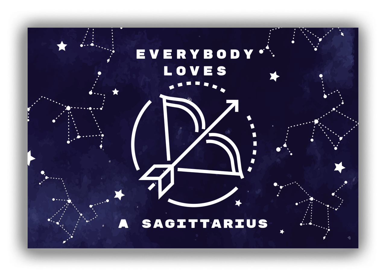 Zodiac Sign Canvas Wrap & Photo Print - Everybody Loves a Sagittarius - Front View