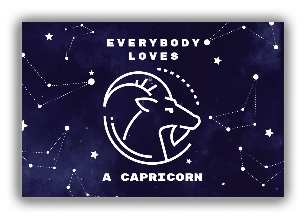 Zodiac Sign Canvas Wrap & Photo Print - Everybody Loves a Capricorn - Front View