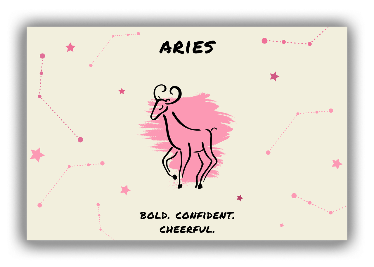 Zodiac Sign Canvas Wrap & Photo Print - Characteristics of an Aries - Front View