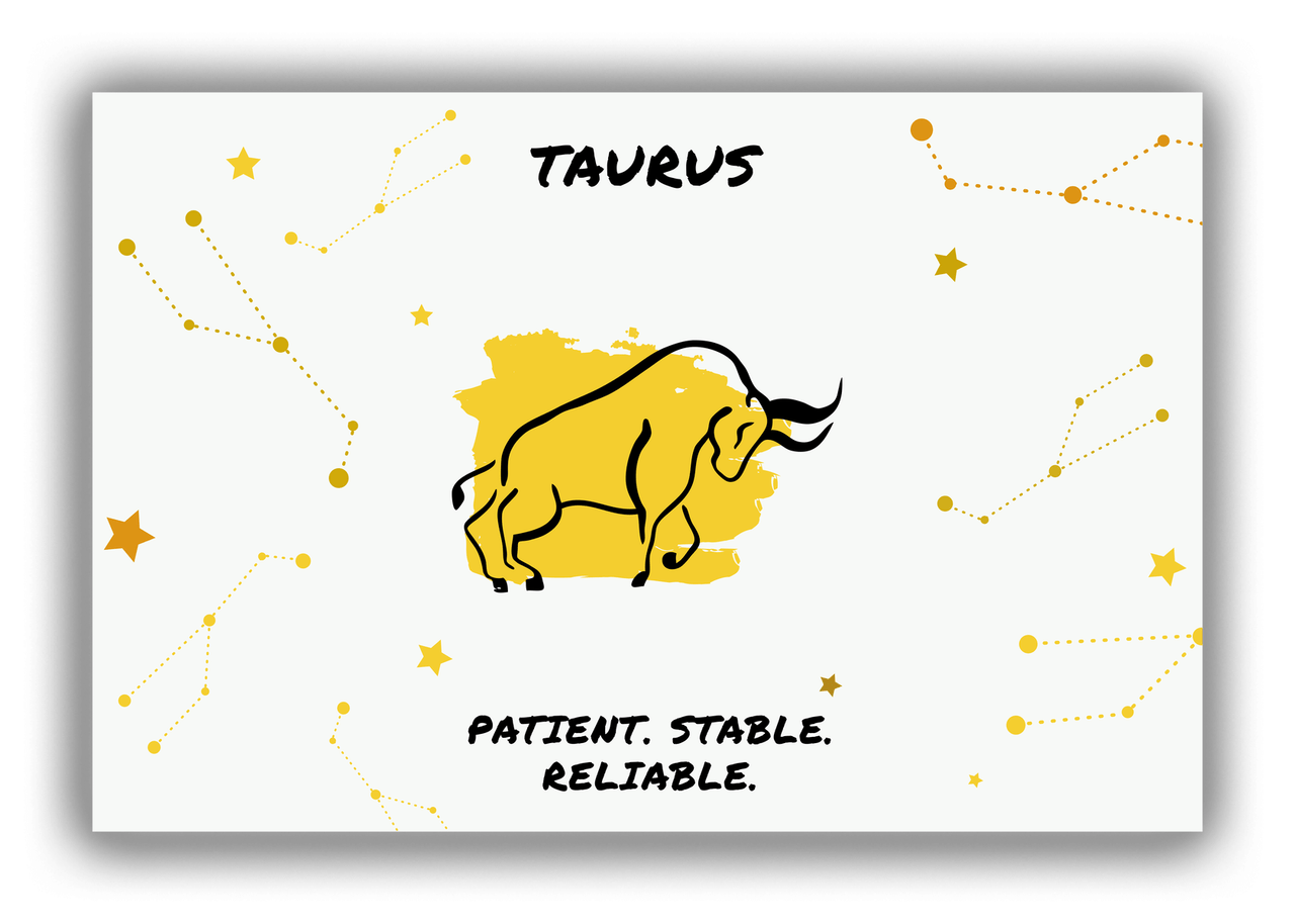 Zodiac Sign Canvas Wrap & Photo Print - Characteristics of a Taurus - Front View