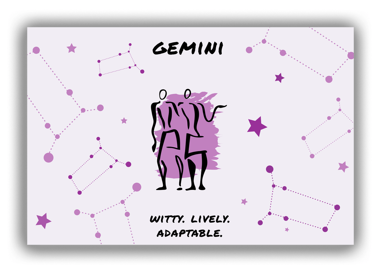 Zodiac Sign Canvas Wrap & Photo Print - Characteristics of a Gemini - Front View