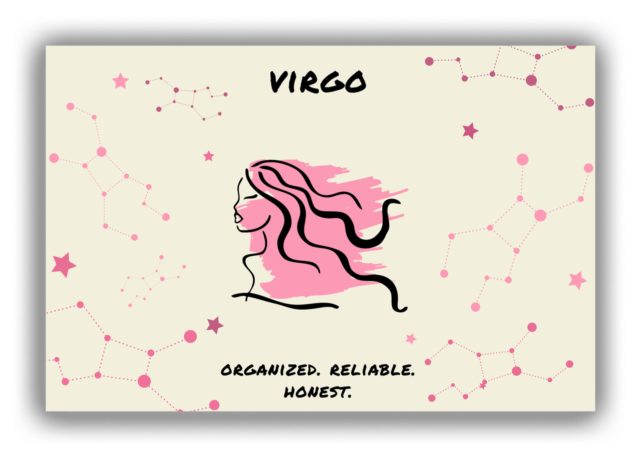 Zodiac Sign Canvas Wrap & Photo Print - Characteristics of a Virgo - Front View