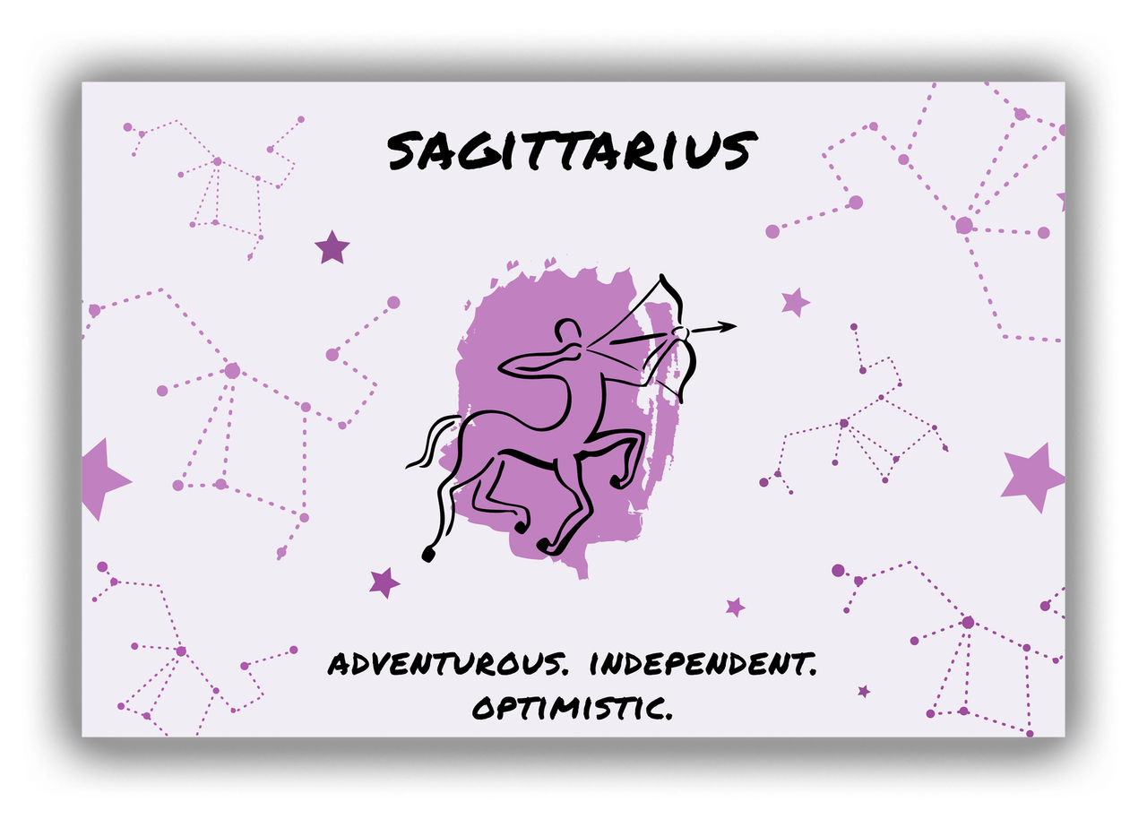 Zodiac Sign Canvas Wrap & Photo Print - Characteristics of a Sagittarius - Front View