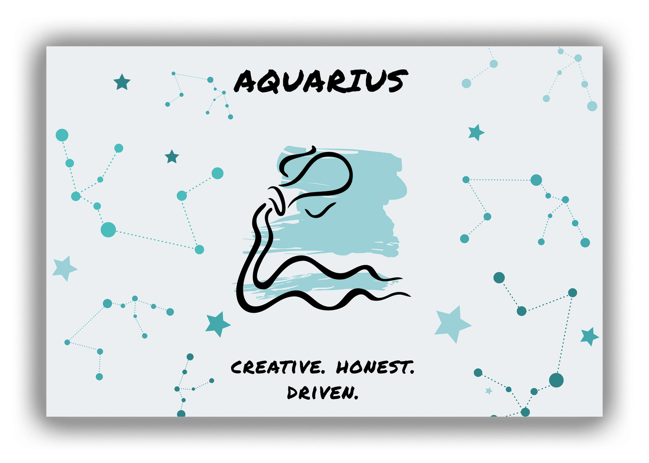 Zodiac Sign Canvas Wrap & Photo Print - Characteristics of an Aquarius - Front View