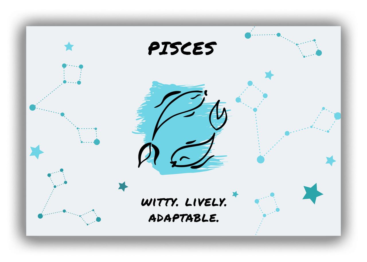 Zodiac Sign Canvas Wrap & Photo Print - Characteristics of a Pisces - Front View