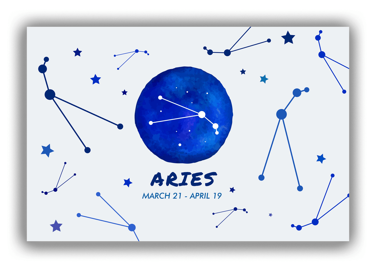Zodiac Sign Canvas Wrap & Photo Print - Date Range - Aries - Front View