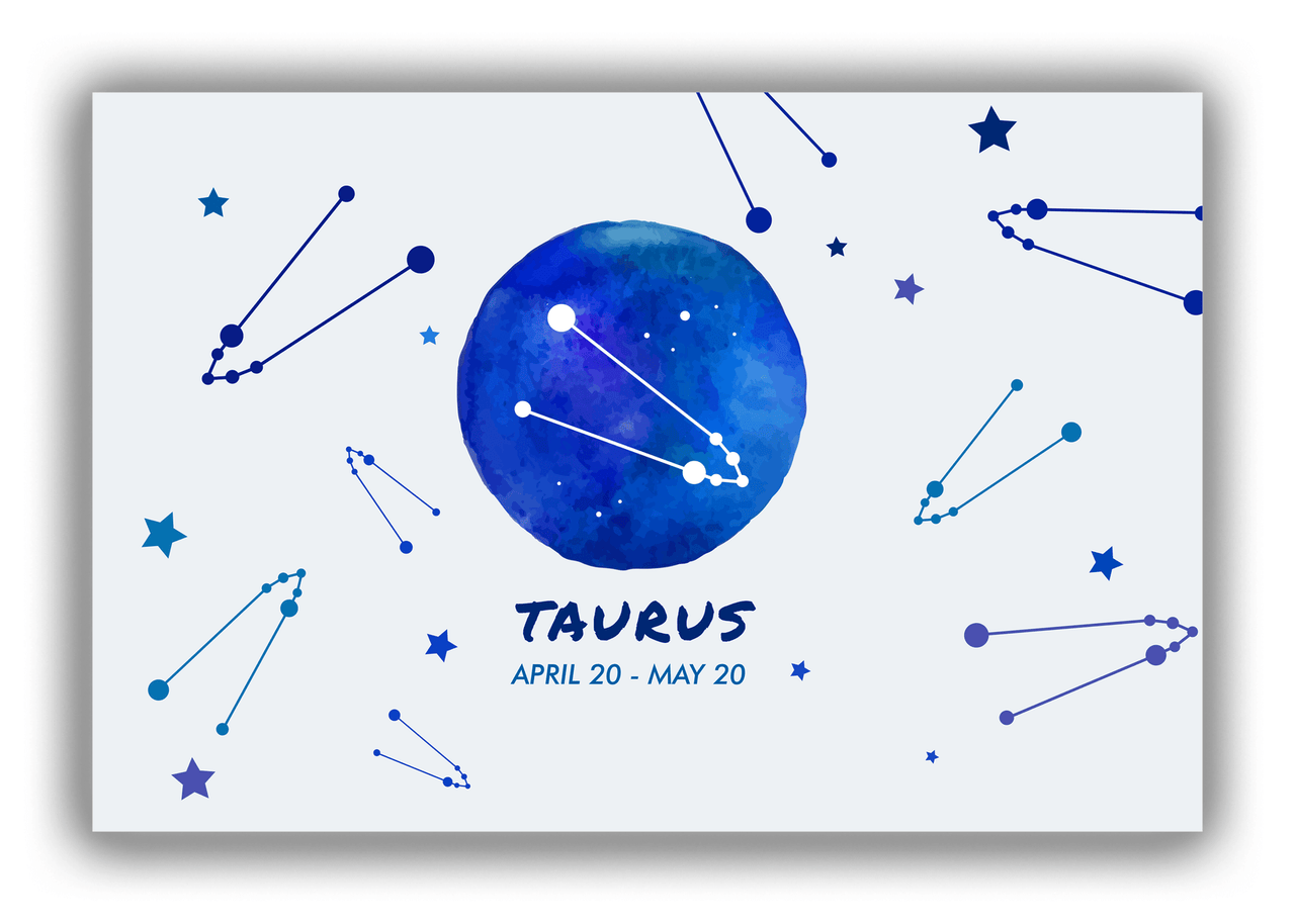 Zodiac Sign Canvas Wrap & Photo Print - Date Range - Taurus - Front View