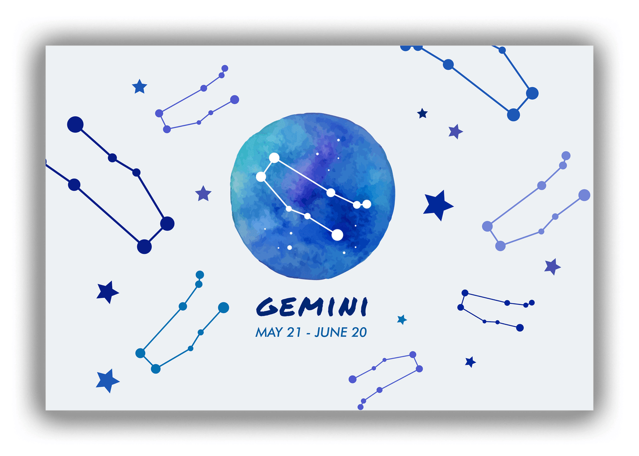 Zodiac Sign Canvas Wrap & Photo Print - Date Range - Gemini - Front View
