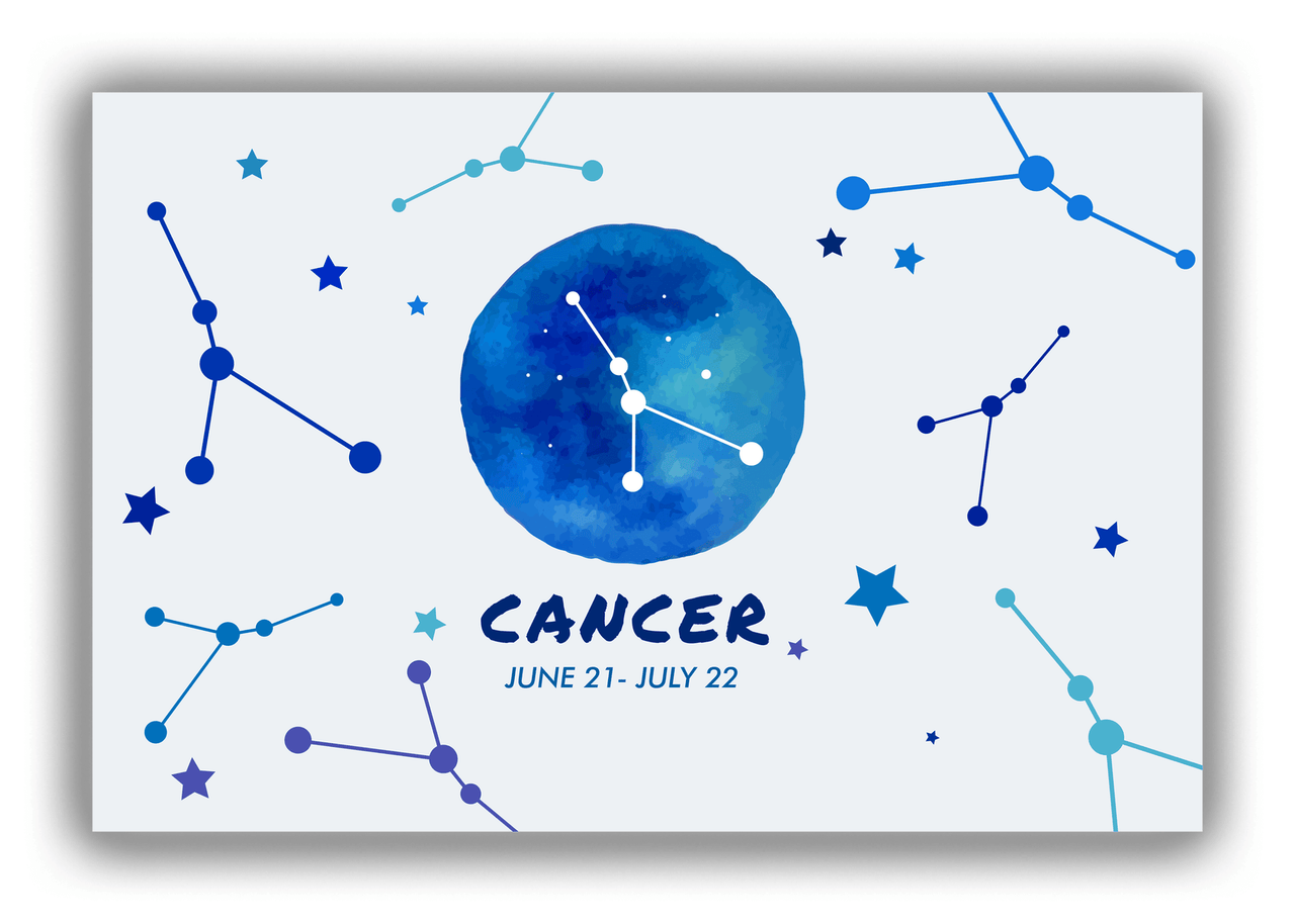 Zodiac Sign Canvas Wrap & Photo Print - Date Range - Cancer - Front View